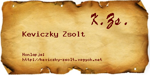 Keviczky Zsolt névjegykártya